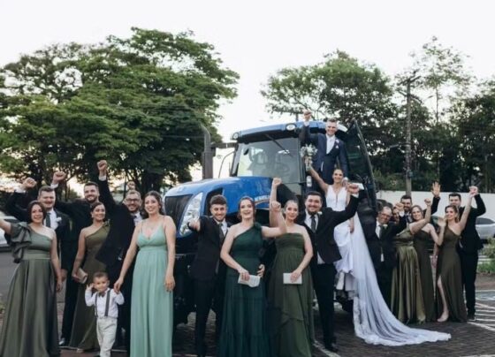 noiva trator bota Santa Catarina