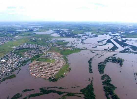 enchente em Alegrete, Rio Grande do Sul, emergência