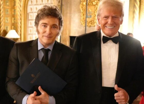 Trump e Milei se encontram pela primeira vez após as eleições dos EUA