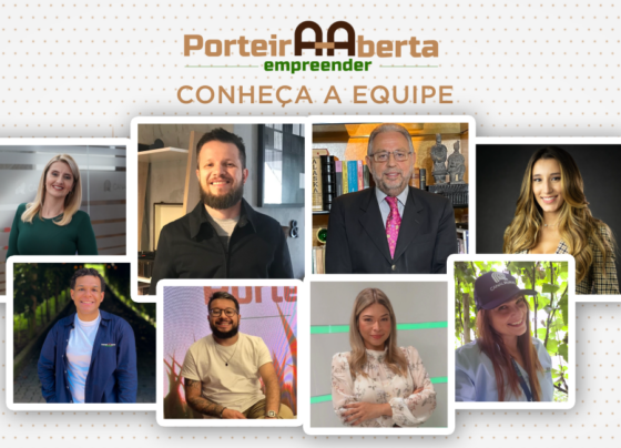 Fotos com toda a equipe do programa intercalada