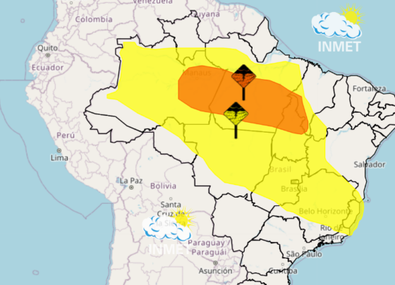 alerta do Inmet para chuva intensa