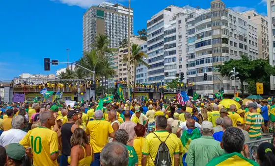 ato com Bolsonaro no Rio de Janeiro