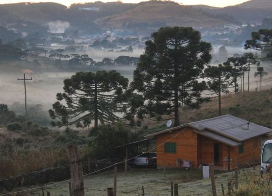 frente fria - frio -nebulosidade - geada - governo de urupema-sc