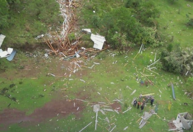 Defesa Civil confirma tornado no Rio Grande do Sul