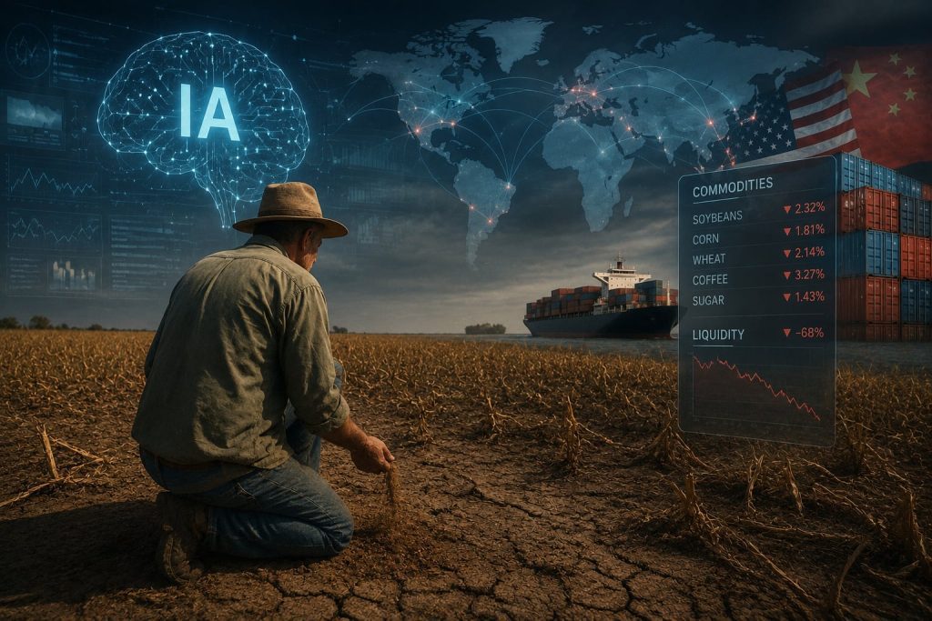 Imagem mostra os efeitos do avanço da inteligência artificial no campo