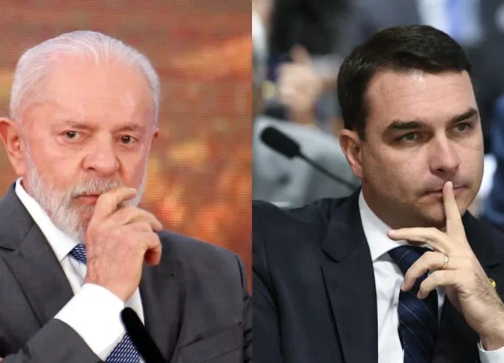 Filho do ex-presidente apresentou uma notícia-crime Flávio Bolsonaro aciona STF contra Lula após fala do presidente em Catalão; entenda
