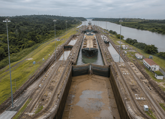 Canal do Panamá reduz vagas diárias de trânsito por queda nas chuvas
