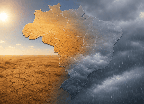 Frente fria derruba temperaturas no Sul e mantém alertas de baixa umidade no Centro-Oeste